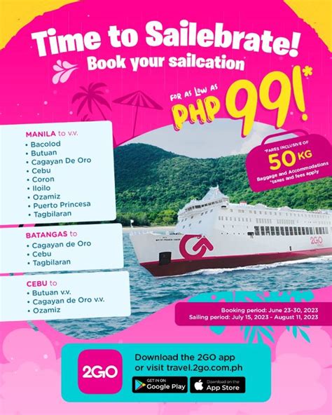 2GO TRAVEL: 2024 Schedule, Tickets, .
